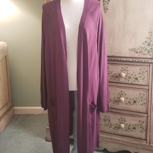 AVA & Viv  Sweater OverPiece Lightweight Plus 4X Burgundy
